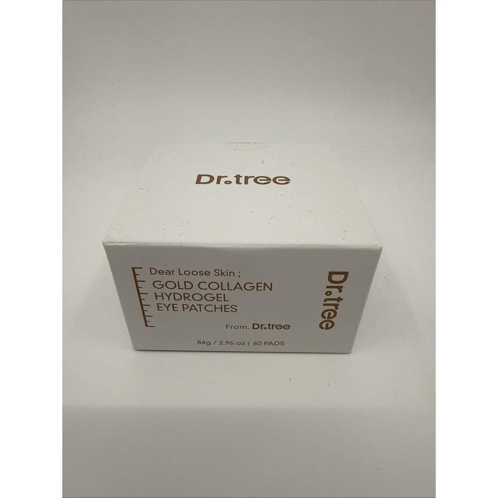 Dr Tree Loose Skin Gold Collagen Hydrogel Eye Patches 60 Pads New In Box 10/27